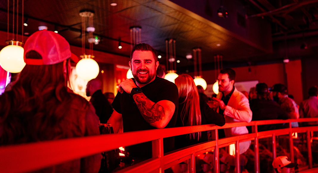 2025 Young Pro Party groups of men and women sitting, talking