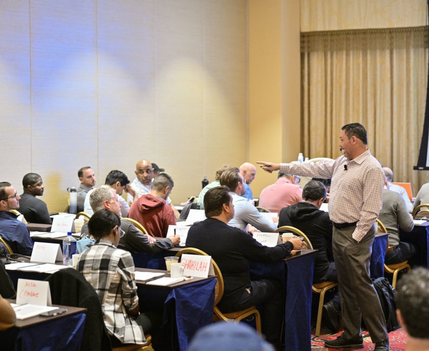 Audience looking forward